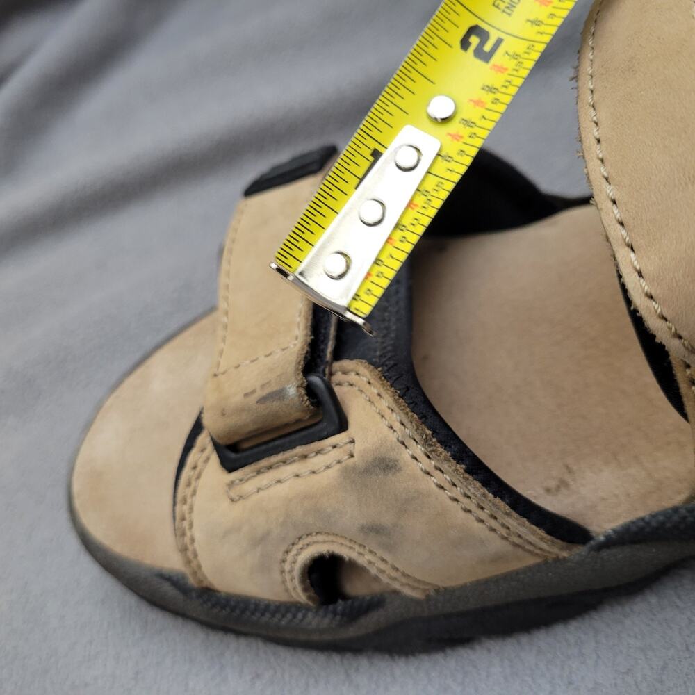 LAND ROVER Sandals Mens Beige Black Size 11 6048 Adjustable Hook and Loop - Picture 7 of 12